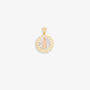 round Virgin of Guadalupe medal design 14K