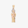 14K Gold Elongated Pendant (40x11mm)