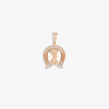 14K Gold Diamond Horseshoe Pendant (42x20mm)