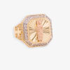 TRI-COLOR "SAN JUDAS" DIAMOND CUT WITH SIDE CROSS CZ MEN'S
