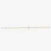 TRI COLOR GOLD TRIPLE SIDEWAYS CROSS RELIGIOUS BRACELET