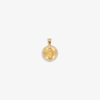 Virgin Round Pendant with Diamonds – 14K Gold