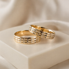 14K Gold Geometric Bands
