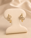 14K Gold Infinity Earrings with Sparkling Zirconia – 1.4g