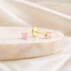 14K Gold colors  CZ Screwback Stud Earrings