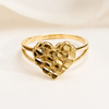 14K Bold Golden Heart Ring