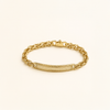 14K Textured Gold ID Bracelet