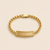 14K Elegant Bold Gold ID Bracelet