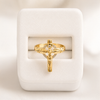 14K Gold Cross Ring