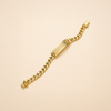 14K Bold Smooth Gold ID Bracelet