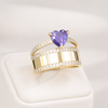 14K Purple Heart Statement Ring