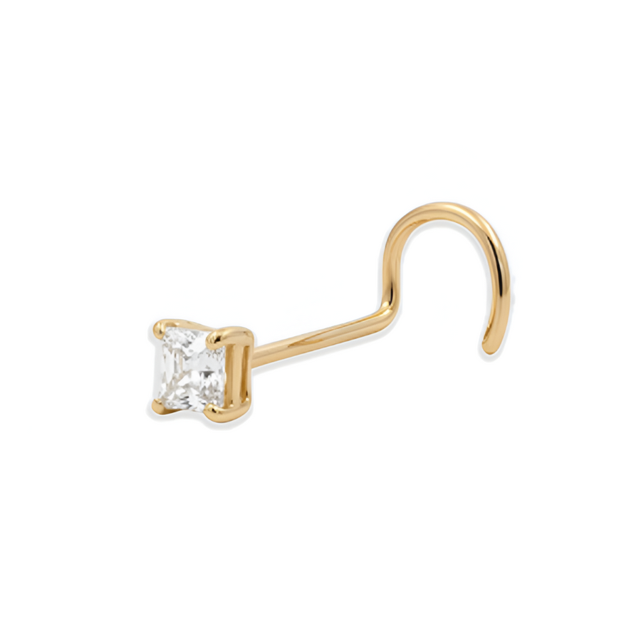 Diamond Square Nose Stud