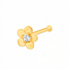 Golden Plumeria Nose Stud