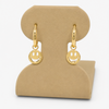 14K Gold Smiley Face Charm Hoop Earrings – 1.3g