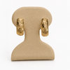 14K Gold Thick Hoop Earrings – 24g