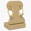 14K Tri-Color Textured Hoop Earrings – 2.2g