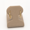 14K Gold Diamond-Cut Hoop Earrings