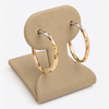14K Tri-Color Diamond-Cut Hoop Earrings – 1.4g