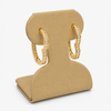 14K Gold Heart Hoop Earrings with Cubic Zirconia – 3g