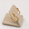 Modern Heart-Shaped Hoop Earrings in 14K Yellow Gold