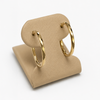 14K Tri-Color Diamond-Cut Hoop Earrings – 1.4g