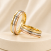 14K Gold Tricolor Bands 14K