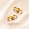 14K Gold Tricolor Bands 14K