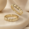 14K Gold Rings with Geometric Design