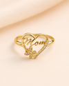 Mom's Butterfly Heart Ring