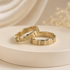 14K Gold Rings with Geometric Design