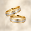 14K Gold Two-Tone Wedding Bands