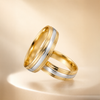 14K Gold Two-Tone Wedding Bands