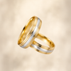 14K Gold Two-Tone Wedding Bands
