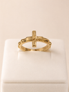 14K Gold Cross of Jesus Ring