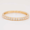 14K YELLOW GOLD HALF ETERNITY DIAMOND RING