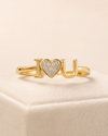14K Gold "I Love You" Heart Ring