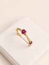 Fuchsia Heart Spark Ring