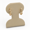 14K Gold Bezel-Set Hoop Earrings