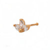 Golden Lotus Zirconia Nose Stud