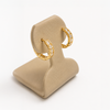 14K Gold Diamond-Cut Hoop Earrings with Moissanite – 1 CTW