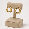 Modern Twist 14K Gold Hoops