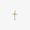 14K Gold Cross Pendant with Christ (30x16mm)