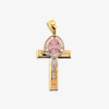 Thick Cross with Red Stone – 14K Gold Pendant | 9.5g | 60x30mm