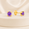 14K Gold colors  CZ Screwback Stud Earrings