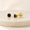 14K Gold colors  CZ Screwback Stud Earrings