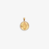 Virgin Round Pendant with Diamonds – 14K Gold